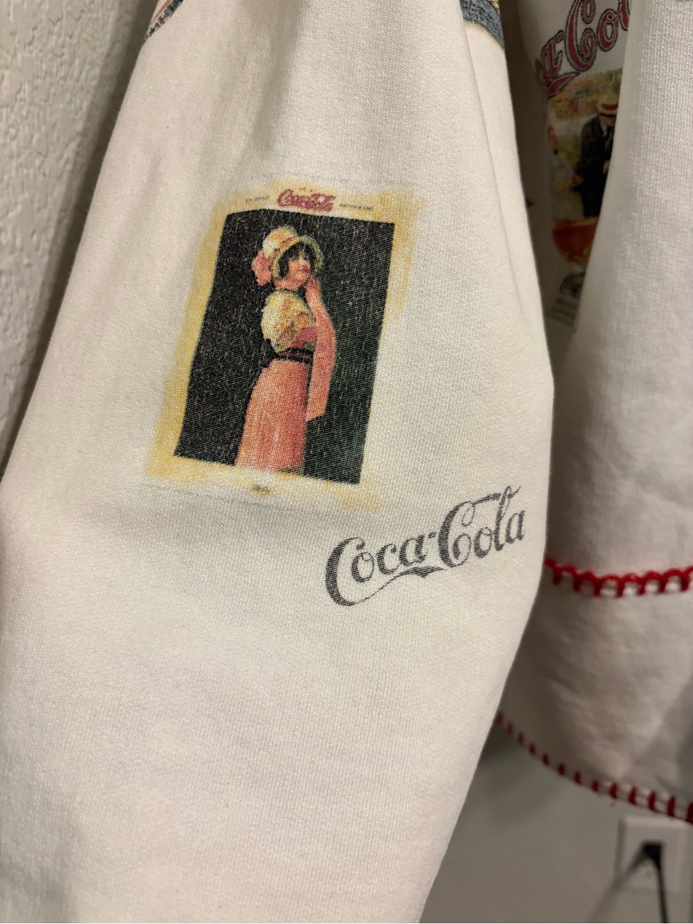 Y2K Vintage Grannycore Coca Cola sweater button down front XL - Picture 5 of 6